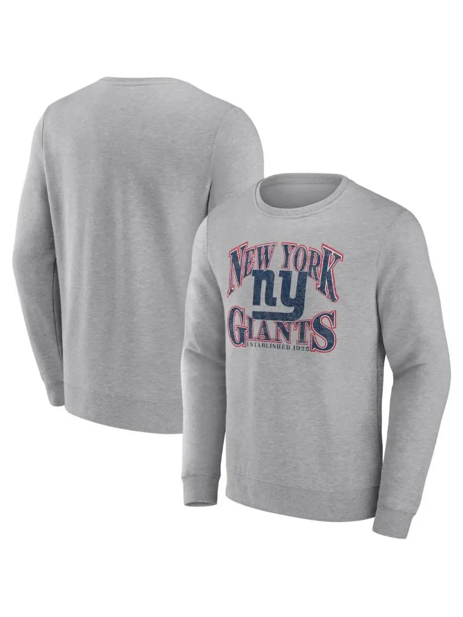 Fanatics Мужская толстовка-пуловер New York Giants Playability цвета меланж и угольно-серого оттенка — изображение 1 из 3
