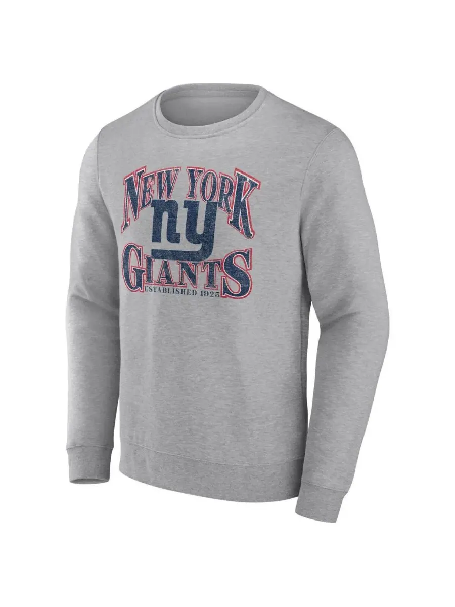 Fanatics Мужская толстовка-пуловер New York Giants Playability цвета меланж и угольно-серого оттенка — изображение 2 из 3