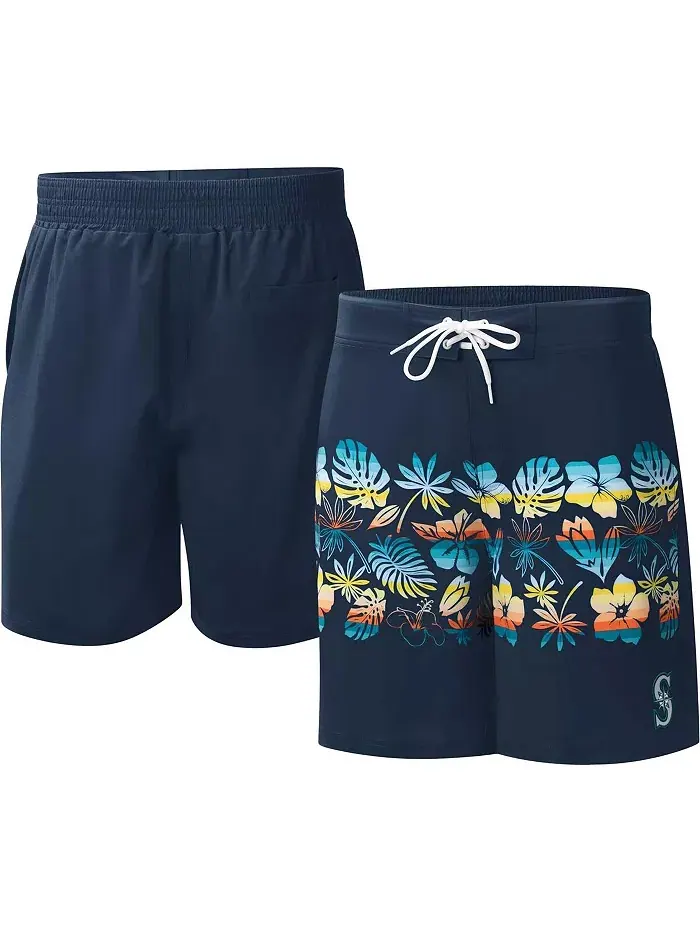 Мужские плавки Seattle Mariners Breeze Volley в синем цвете G-III Sports by Carl Banks — изображение 1 из 3