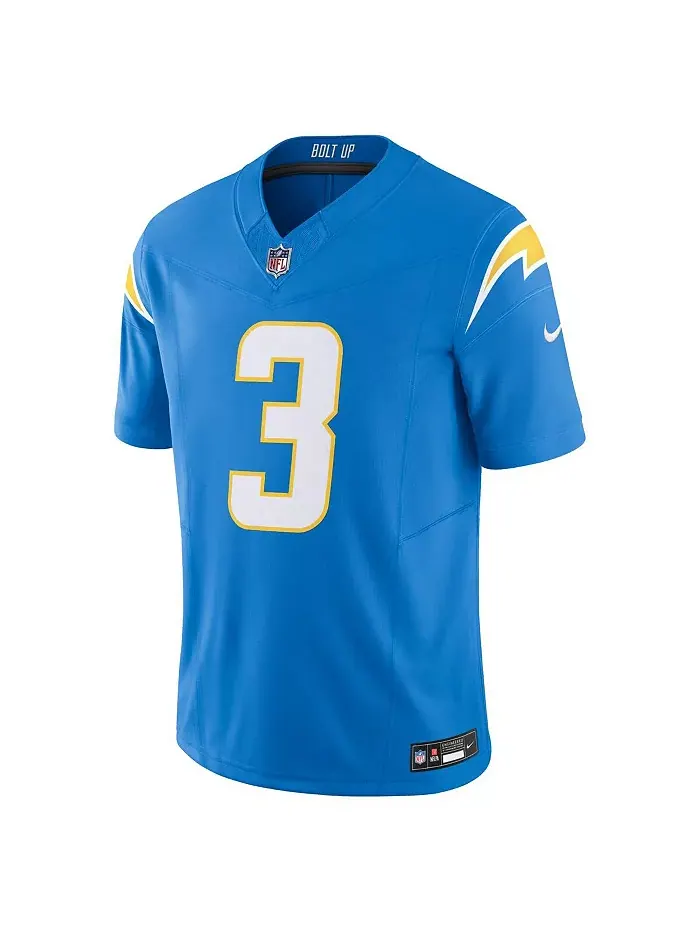 Мужская джерси Los Angeles Chargers Vapor F.U.S.E. Limited цвета пудрово-голубого с именем Derwin — изображение 3 из 3