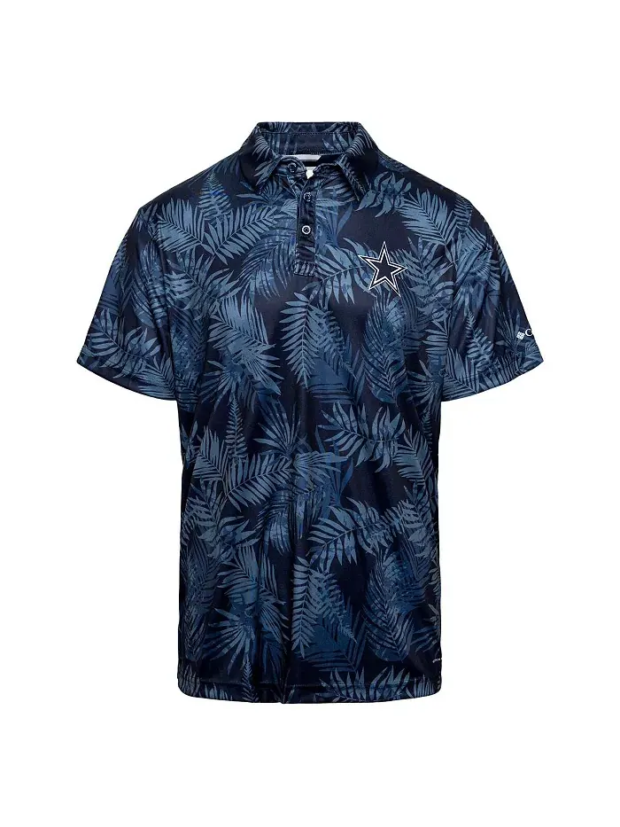 Мужская поло Navy Dallas Cowboys PFG Super Terminal Tackle Omni-Shade Columbia — изображение 2 из 3