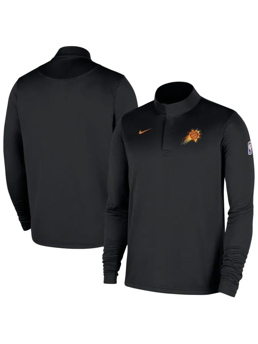 Nike Мужская черная толстовка Phoenix Suns 2025/26 Authentic Coaches Quarter-Zip Dri-Fit — изображение 1 из 4, черный