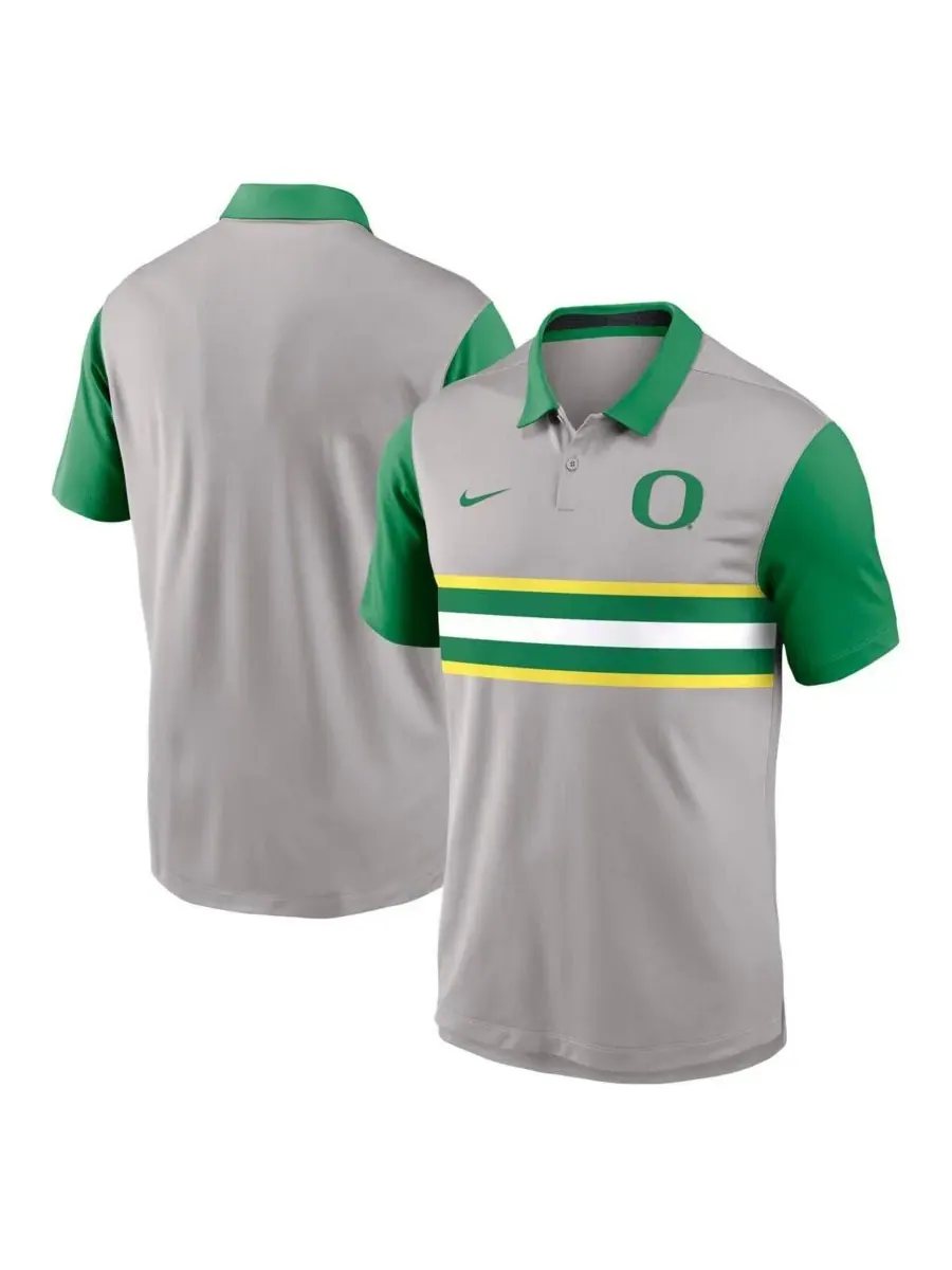 Nike Мужская серо-зеленая поло-рубашка Oregon Ducks Vapor Performance — изображение 1 из 3, серый зеленый