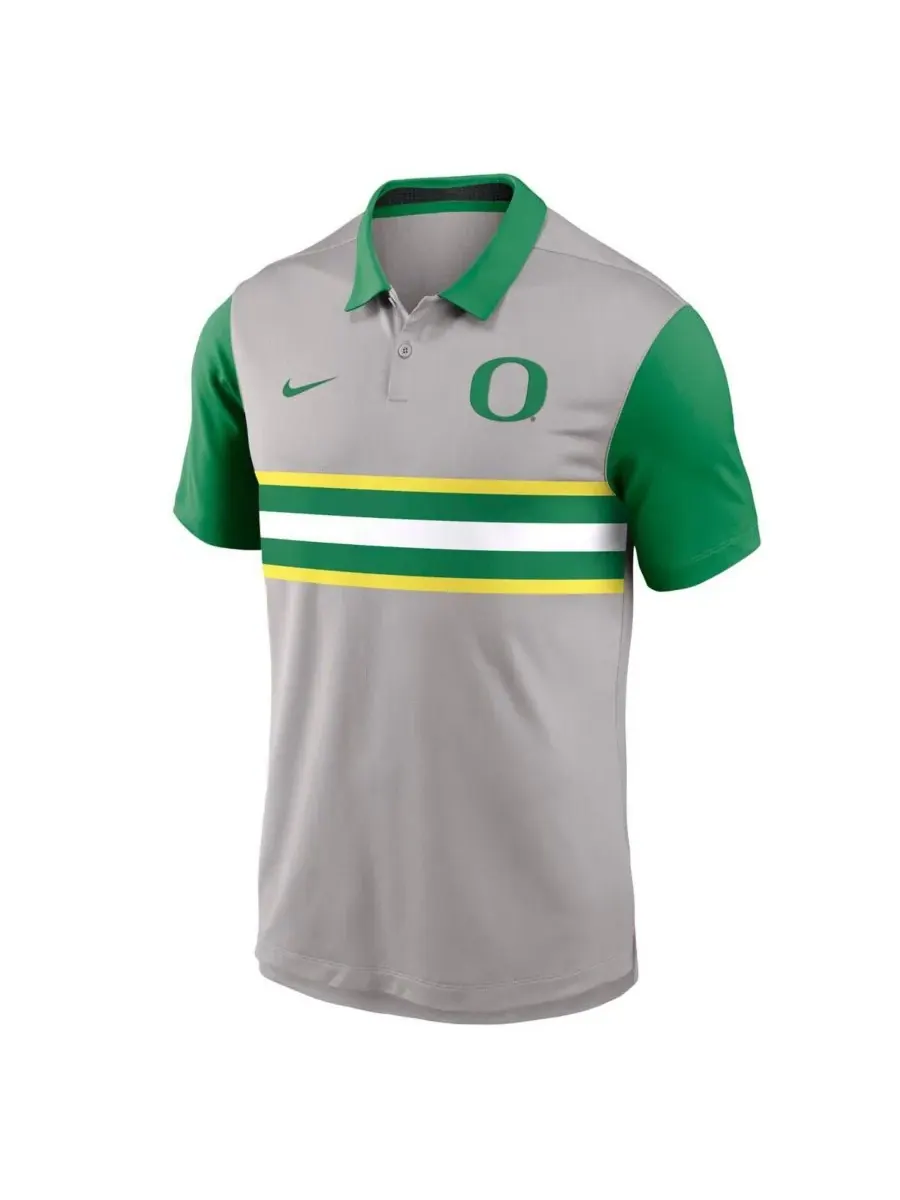 Nike Мужская серо-зеленая поло-рубашка Oregon Ducks Vapor Performance — изображение 2 из 3, серый зеленый