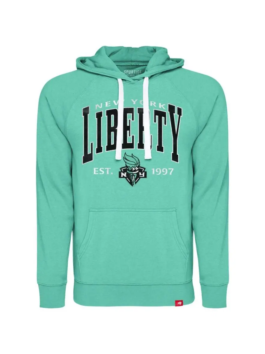 Sportiqe Мужская и женская мятная толстовка с капюшоном New York Liberty Olsen Raglan Tri-Blend — изображение 1 из 1, мята
