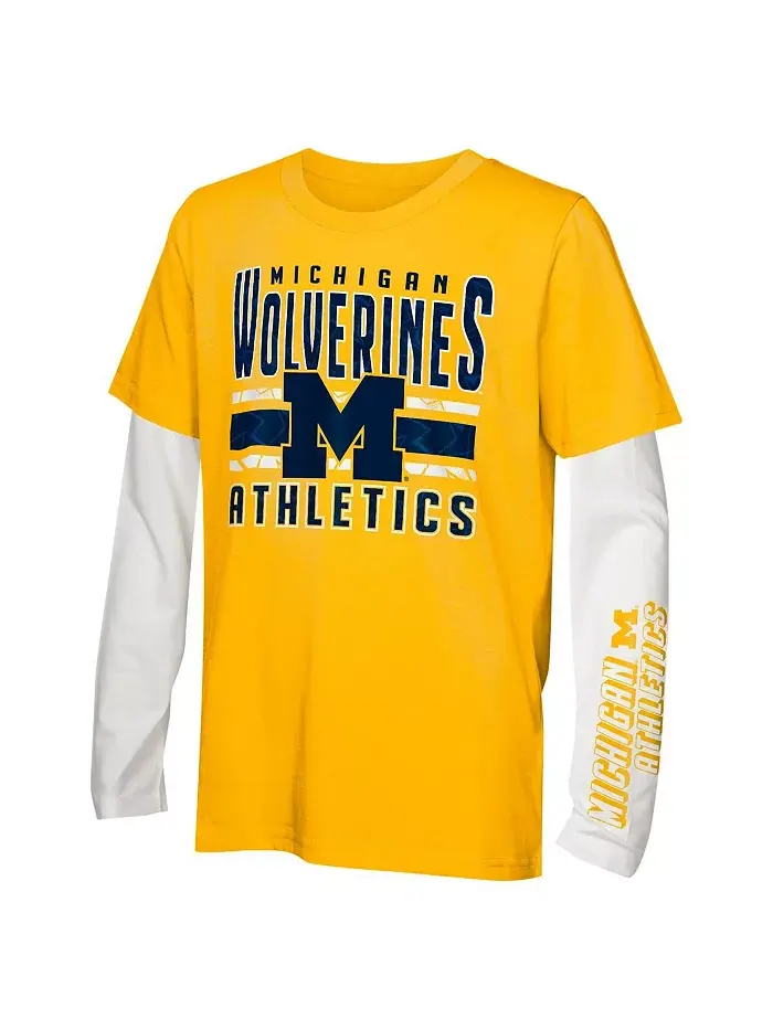 Детский комбинированный набор футболок Preschool Michigan Wolverines In the Mix Outerstuff — изображение 1 из 3