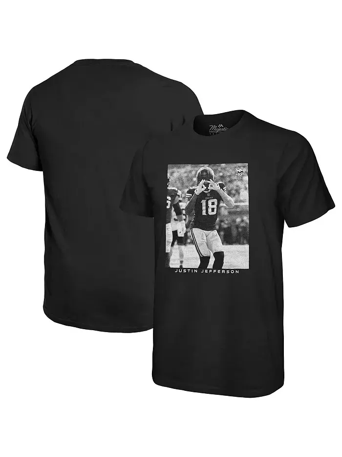 Мужская футболка Threads Justin Jefferson с увеличенным изображением игрока Minnesota Vikings — изображение 1 из 3