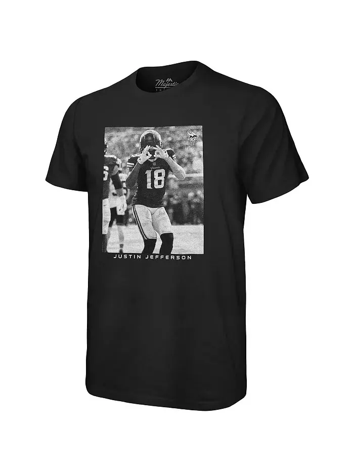 Мужская футболка Threads Justin Jefferson с увеличенным изображением игрока Minnesota Vikings — изображение 2 из 3