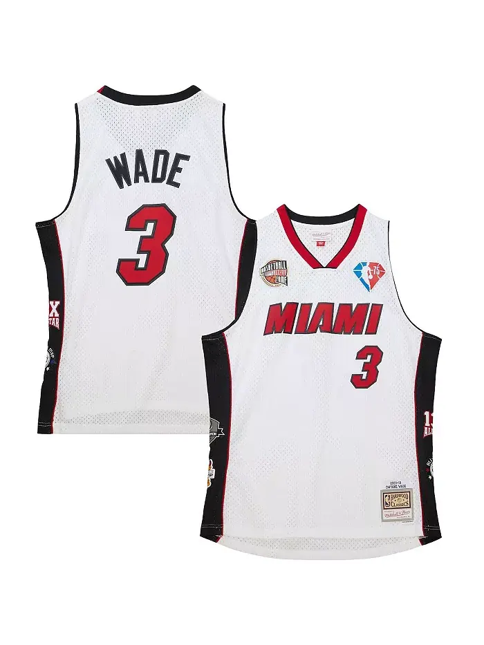Мужская и женская баскетбольная майка Dwyane Wade в ретро-стиле Miami Heat, посвященная включению в — изображение 1 из 4