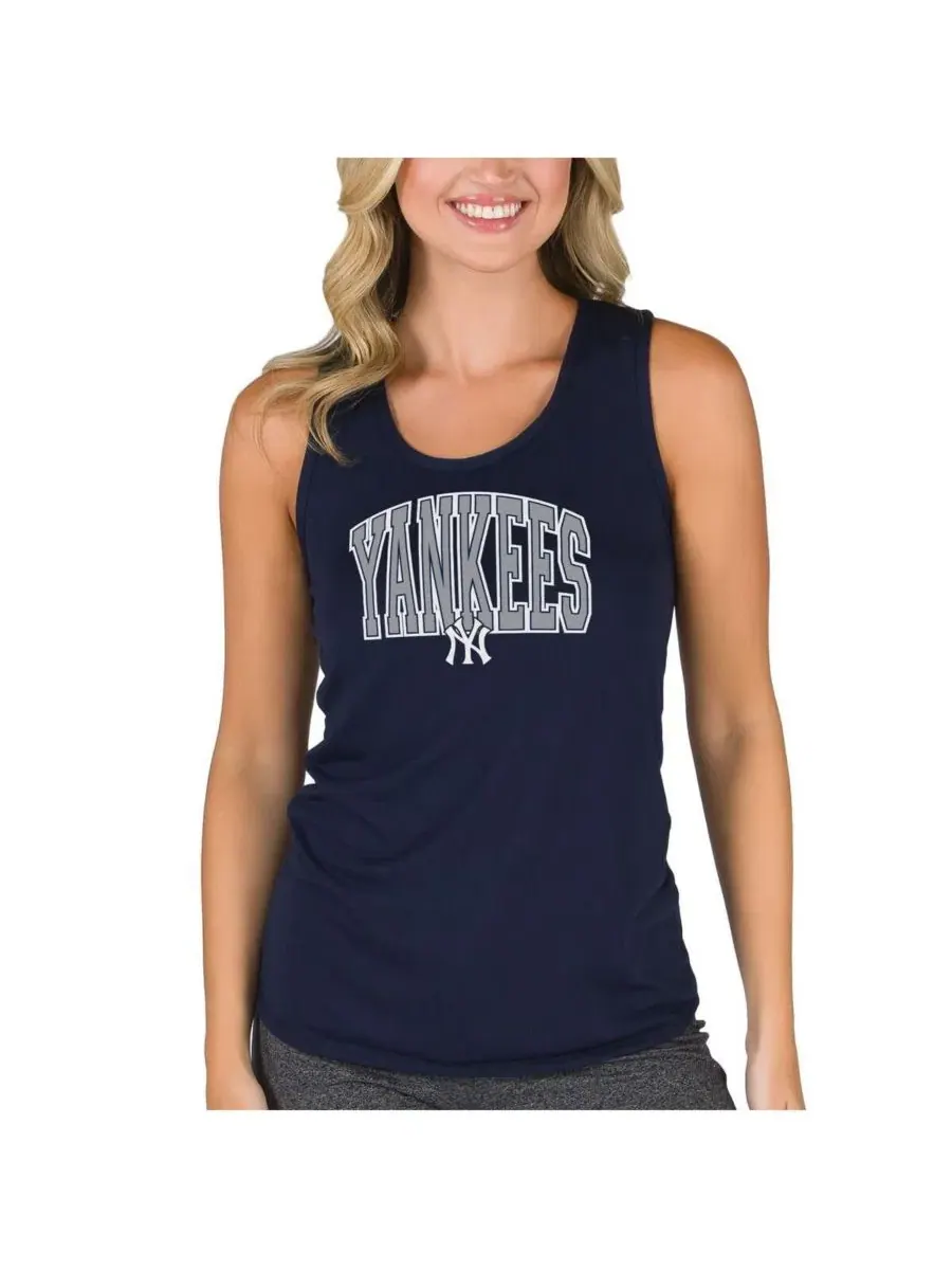 Женская темно-синяя майка-борцовка New York Yankees Marathon Concepts Sport — изображение 1 из 1, темно-синий