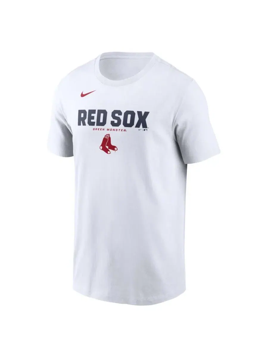 Мужская белая футболка Boston Red Sox с крупным названием команды Nike — изображение 4 из 4, белый