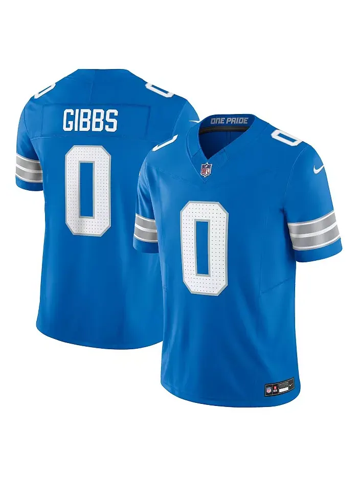 Мужская джерси Detroit Lions Vapor F.U.S.E. Limited синего цвета Jahmyr Gibbs Nike — изображение 1 из 3