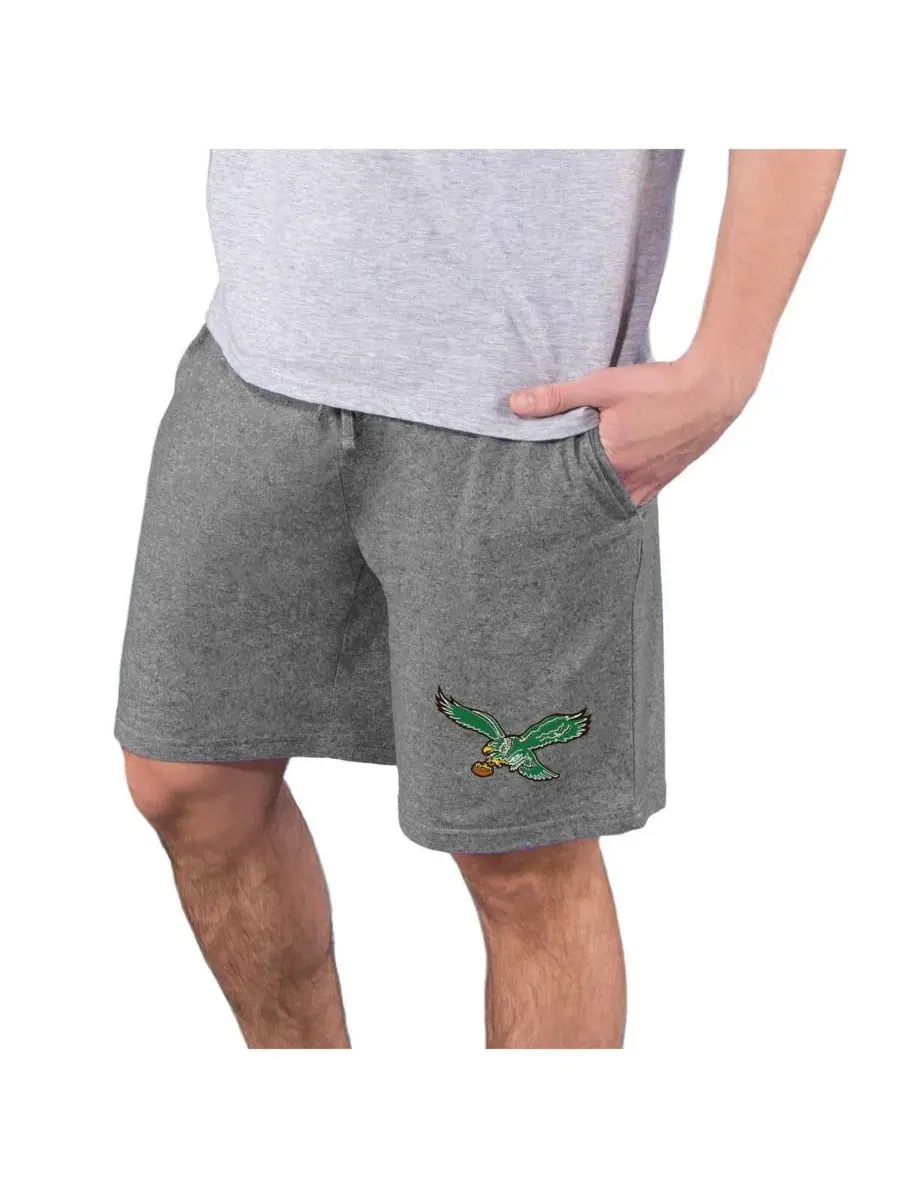Мужские вязаные шорты Philadelphia Eagles Quest цвета хаки Concepts Sport — изображение 1 из 1, темно-серый