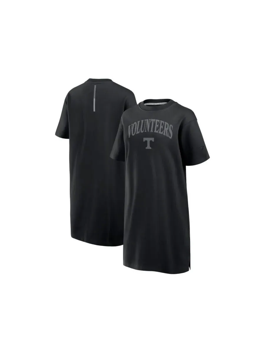 Fanatics Женское платье-футболка Black Tennessee Volunteers Elements Go Tri-Blend — изображение 1 из 3, черный