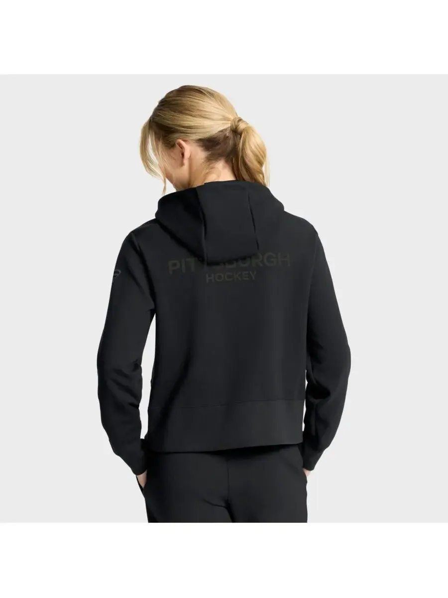 Fanatics Женская черная толстовка Pittsburgh Penguins Authentic Pro Road Tri-Blend с — изображение 2 из 4, черный