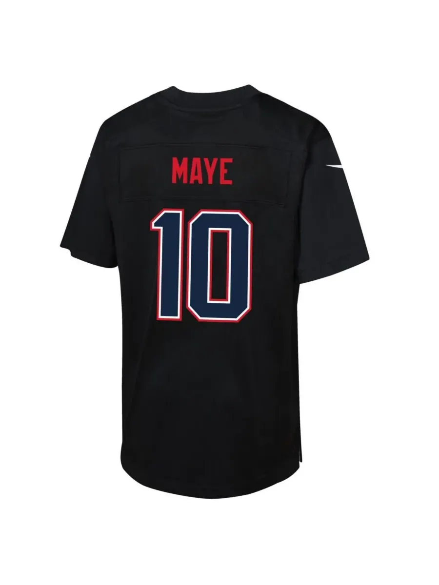 Nike Детская футболка Drake Maye Black New England Patriots Super Bowl LX Patch Carbon Fashion Game — изображение 3 из 3
