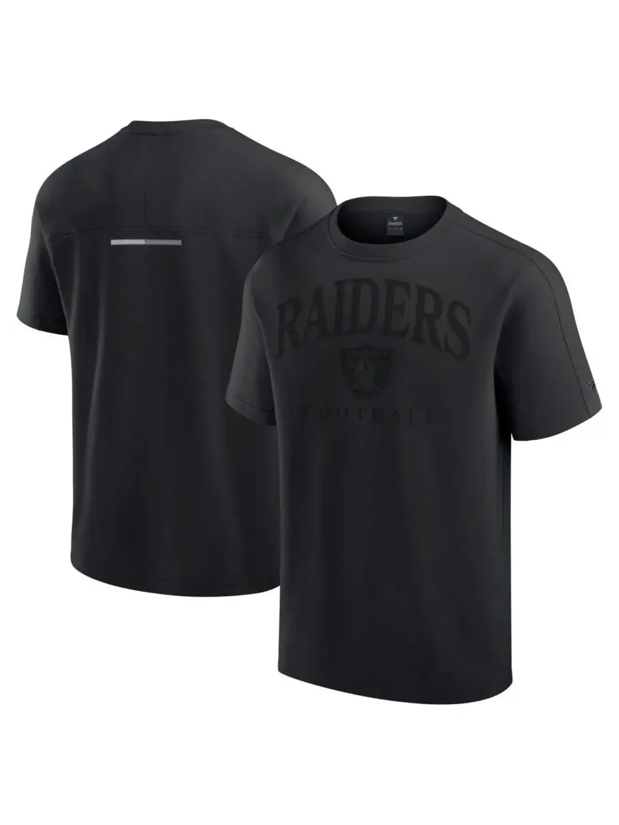 Fanatics Мужская и женская черная футболка Las Vegas Raiders Elements Flex Tri-Blend — изображение 1 из 3, черный