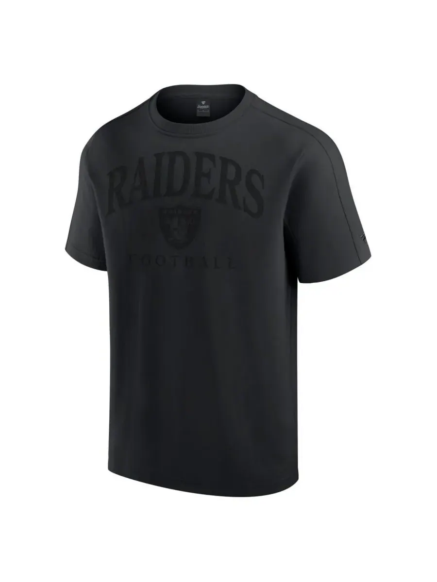 Fanatics Мужская и женская черная футболка Las Vegas Raiders Elements Flex Tri-Blend — изображение 3 из 3, черный
