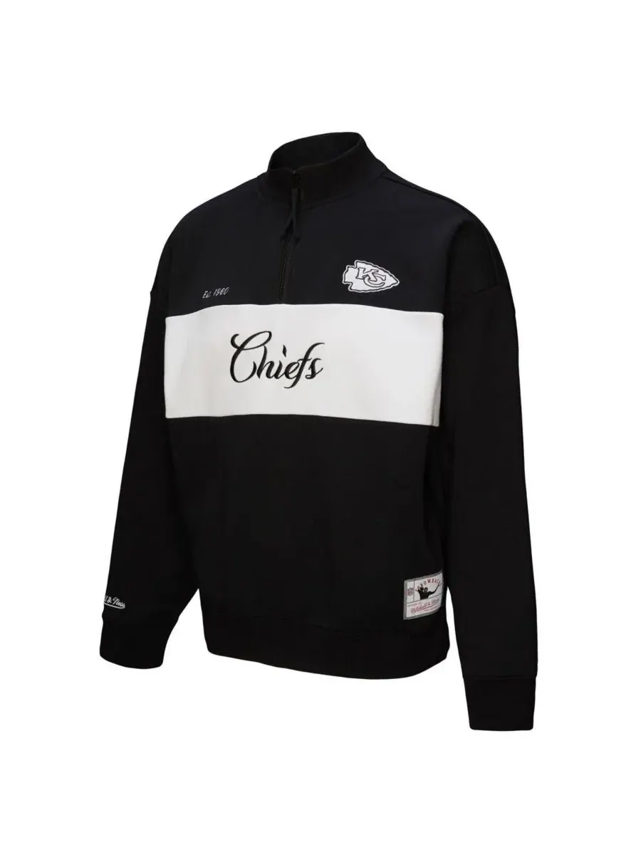 Mitchell & Ness Женская черная куртка Kansas City Chiefs на молнии до середины груди — изображение 3 из 3, черный