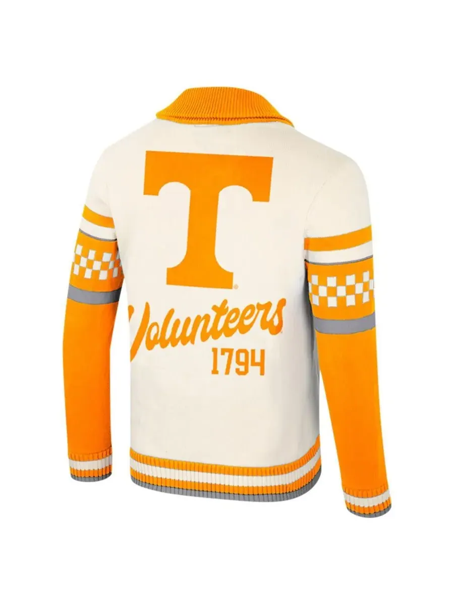 Colosseum Женский кремовый жаккардовый свитер Tennessee Volunteers Wild Collective на пуговицах — изображение 2 из 3, бежевый