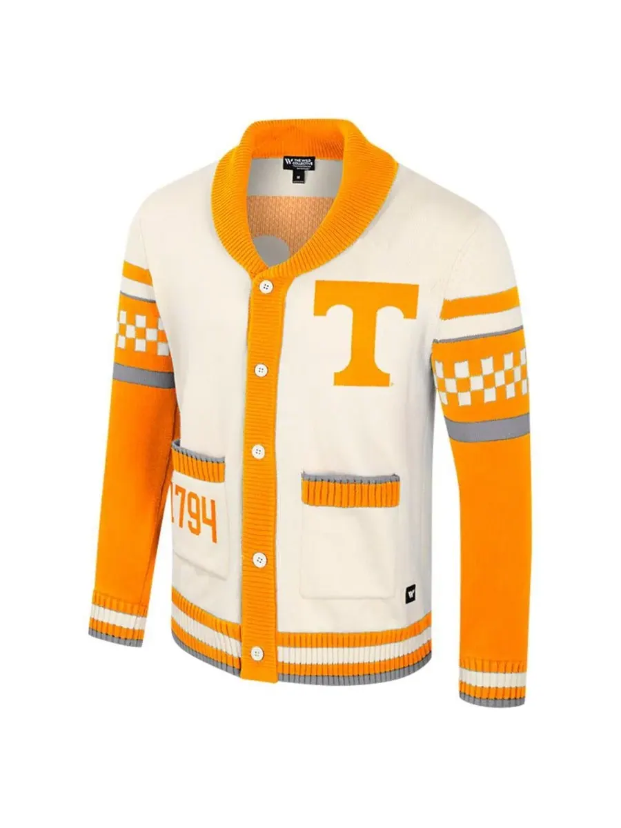 Colosseum Женский кремовый жаккардовый свитер Tennessee Volunteers Wild Collective на пуговицах — изображение 3 из 3, бежевый