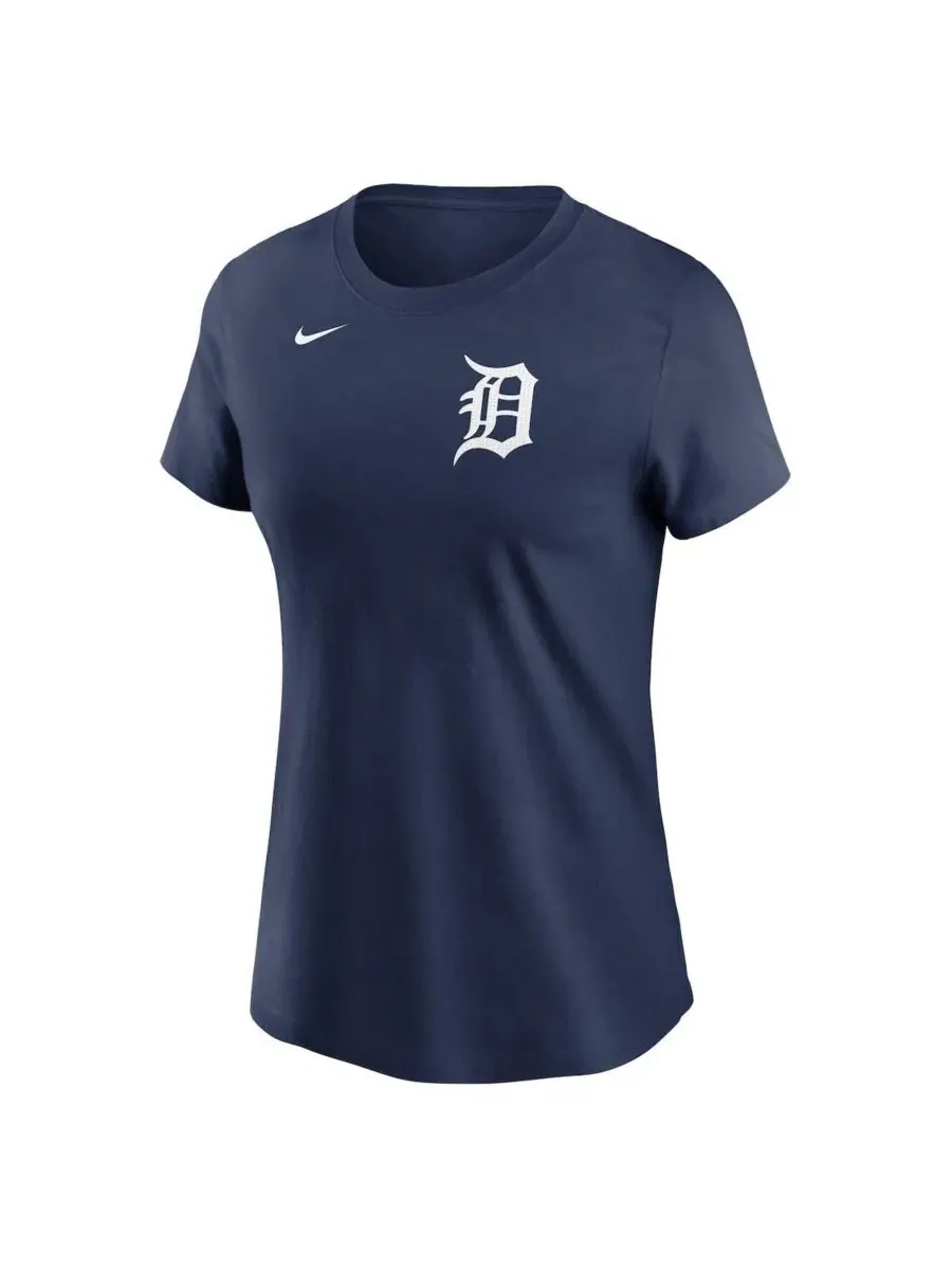 Nike Женская футболка Riley Greene Navy Detroit Tigers Fuse с номером и фамилией — изображение 2 из 3, темно-синий