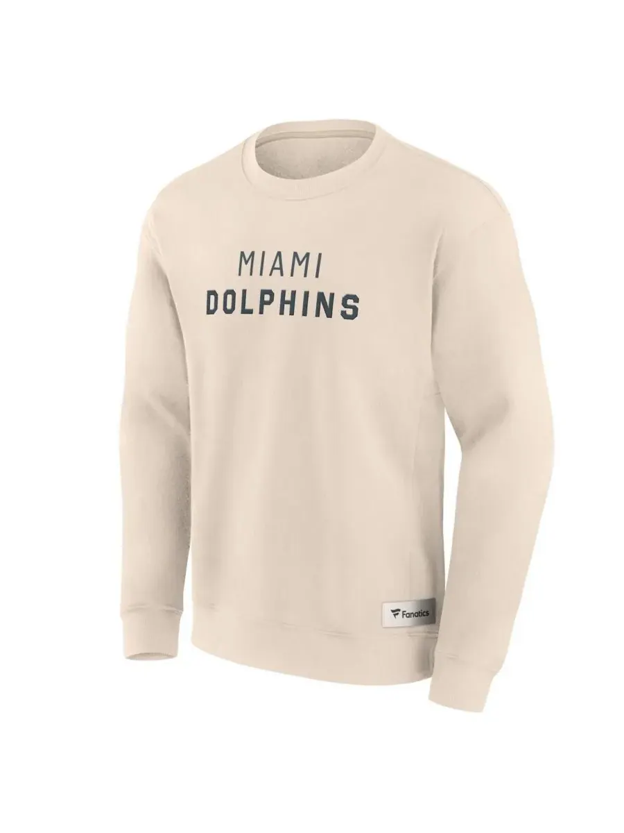 Fanatics Мужская кремовая толстовка с надписью Miami Dolphins Elements Future Ground — изображение 2 из 3, бежевый