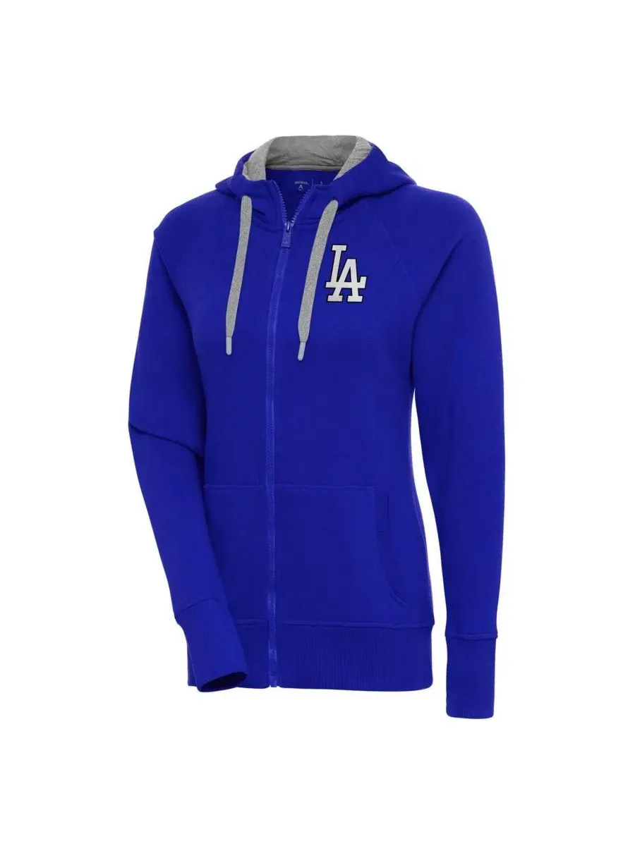 Женская худи-куртка с принтом Los Angeles Dodgers Antigua — изображение 1 из 1, королевский