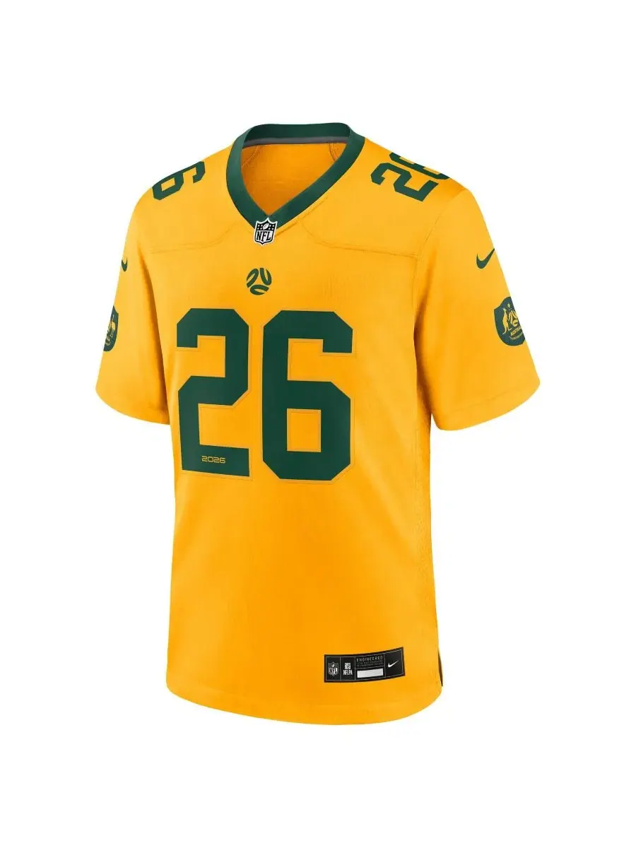 Футболка-джерси с коротким рукавом, с принтом, Australia National Team x NFL Game Jersey Nike — изображение 3 из 5, золото