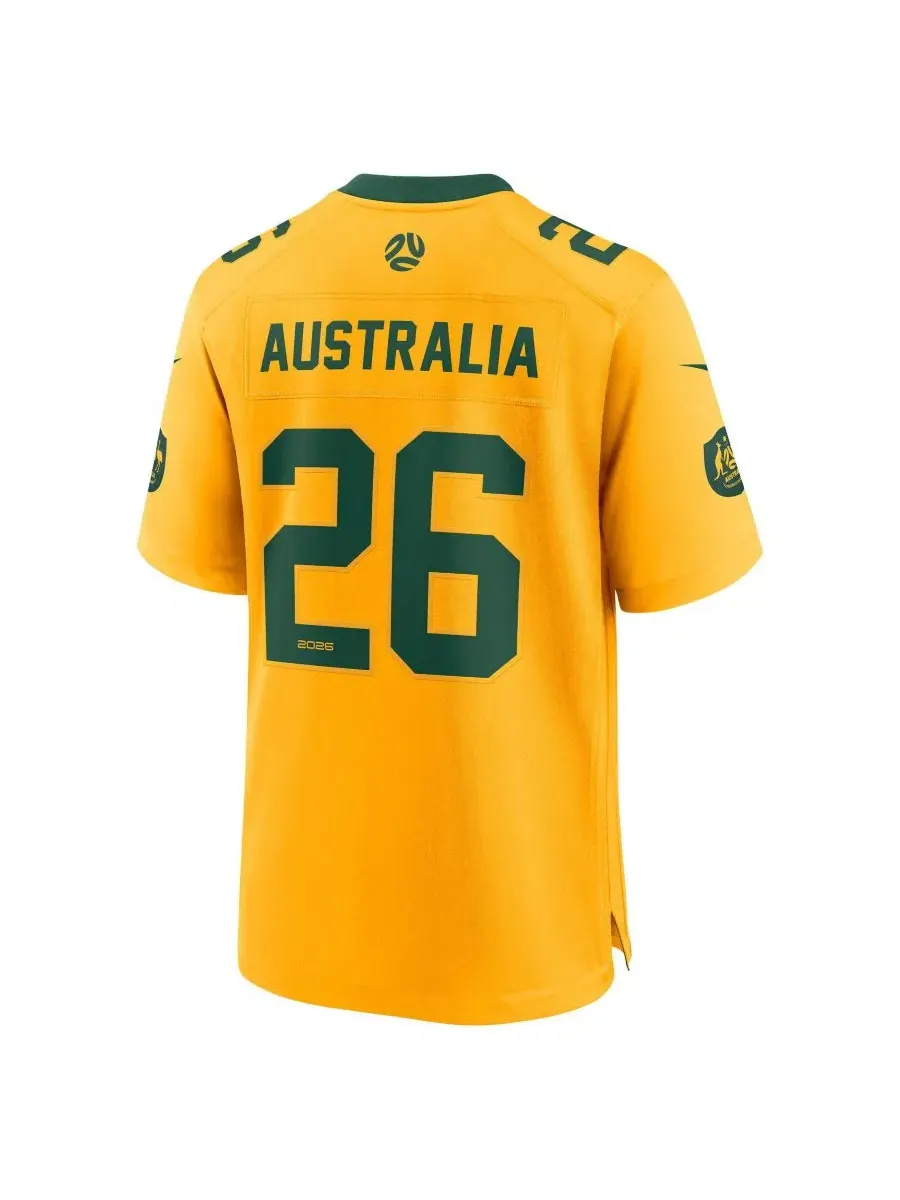 Футболка-джерси с коротким рукавом, с принтом, Australia National Team x NFL Game Jersey Nike — изображение 4 из 5, золото