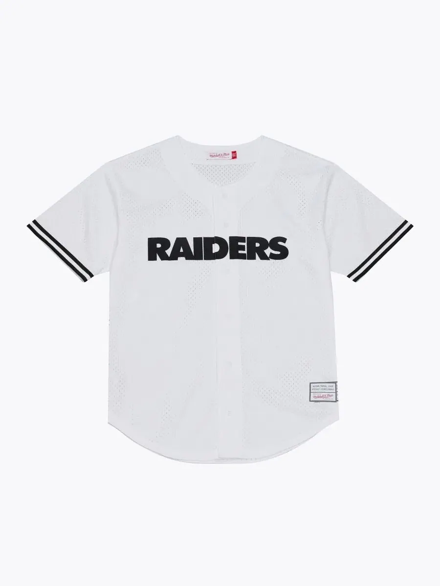 Бейсбольная джерси с полной застежкой на пуговицах, Monochrome Mitchell & Ness — изображение 1 из 5, белый