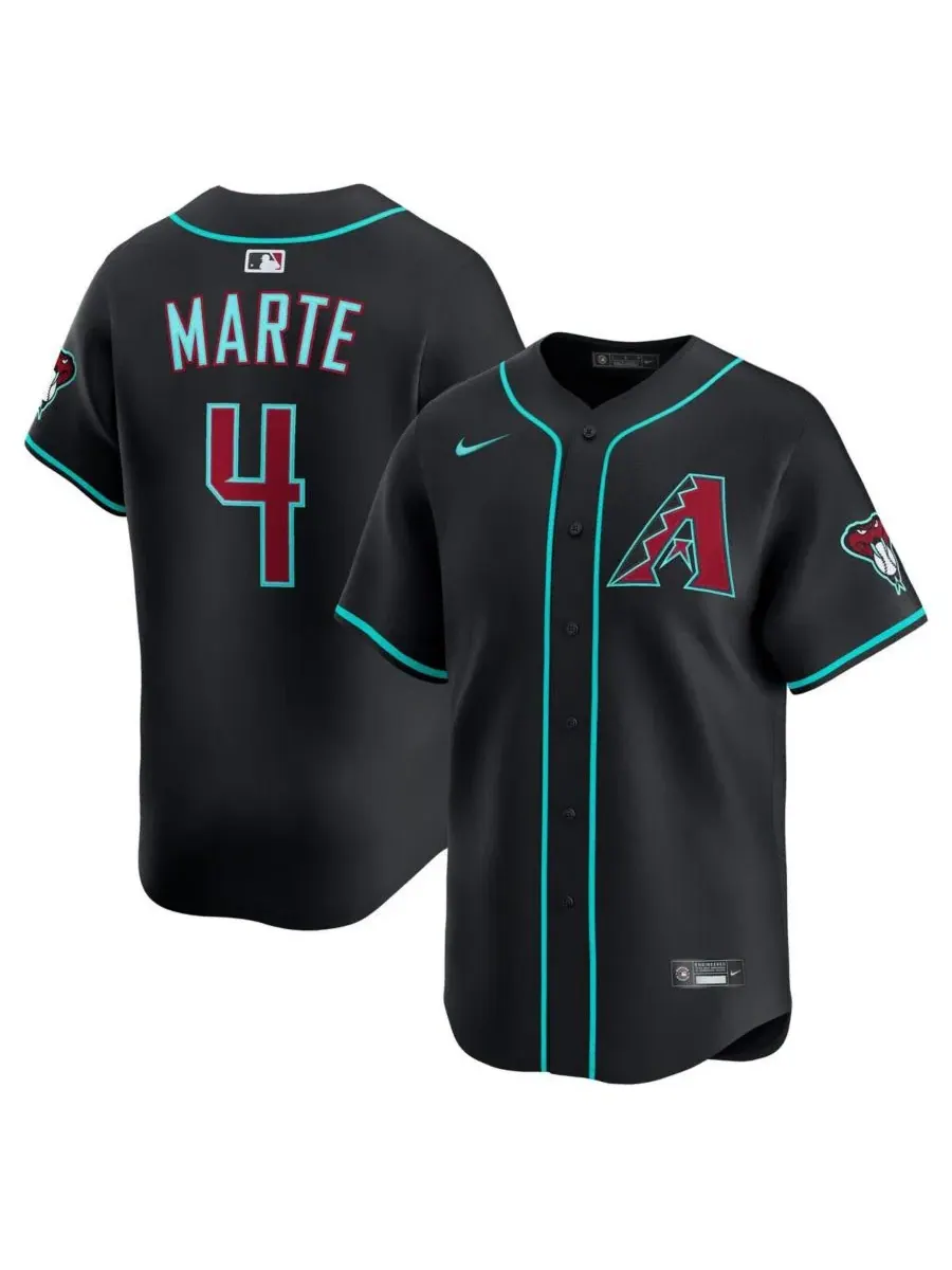 Мужская бейсбольная джерси с длинным рукавом Ketel Marte Alternate Limited Nike — изображение 1 из 3, черный
