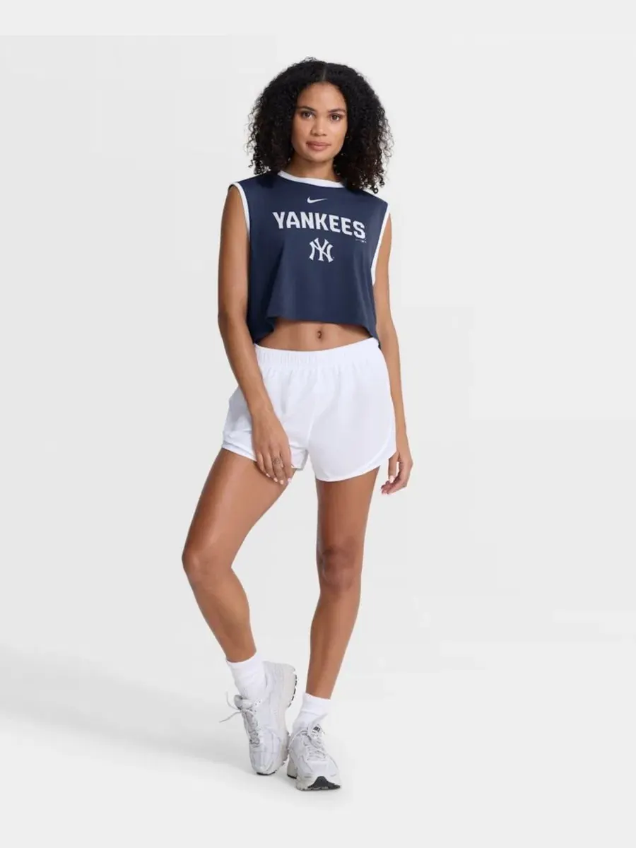 Женская укороченная майка свободного кроя New York Yankees Primetime из ткани Dri-FIT темно-синего — изображение 7 из 8
