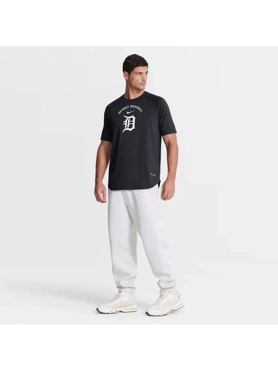 Мужская темно-синяя футболка Detroit Tigers из аутентичной коллекции для тренировок перед игрой, с — изображение 3 из 5
