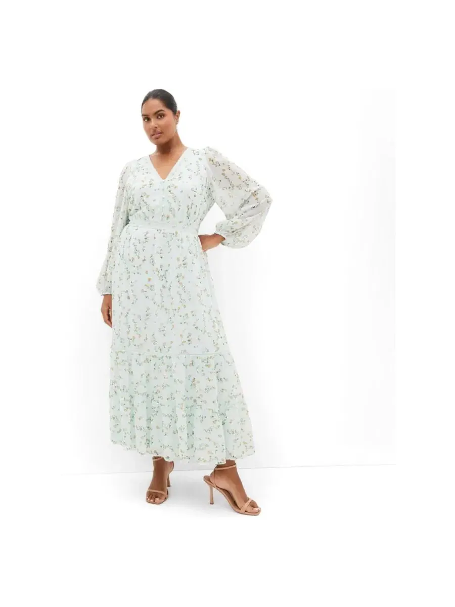 Платье макси с принтом Kiki Ditsy Print CITY CHIC, Sweet Ditsy — изображение 1 из 5