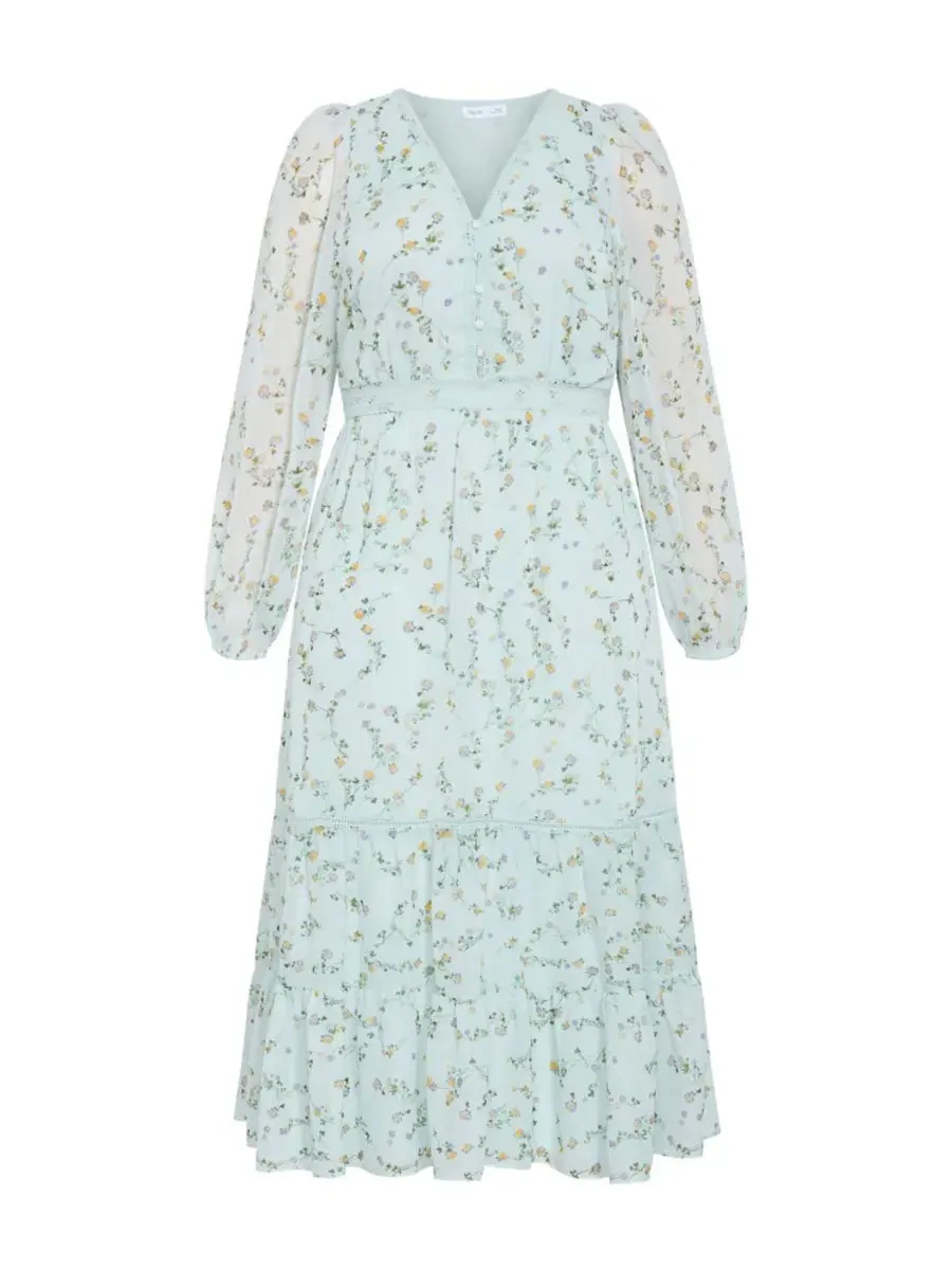 Платье макси с принтом Kiki Ditsy Print CITY CHIC, Sweet Ditsy — изображение 4 из 5