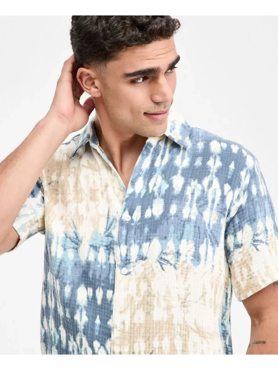 Мужская рубашка с коротким рукавом Maverick Dye Effect Sun + Stone, Stormy Chambray — изображение 3 из 4