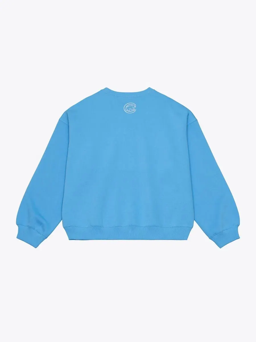 Мужской свитшот из флиса с эмблемой Chicago Cubs Mitchell & Ness — изображение 2 из 2, светлый синий