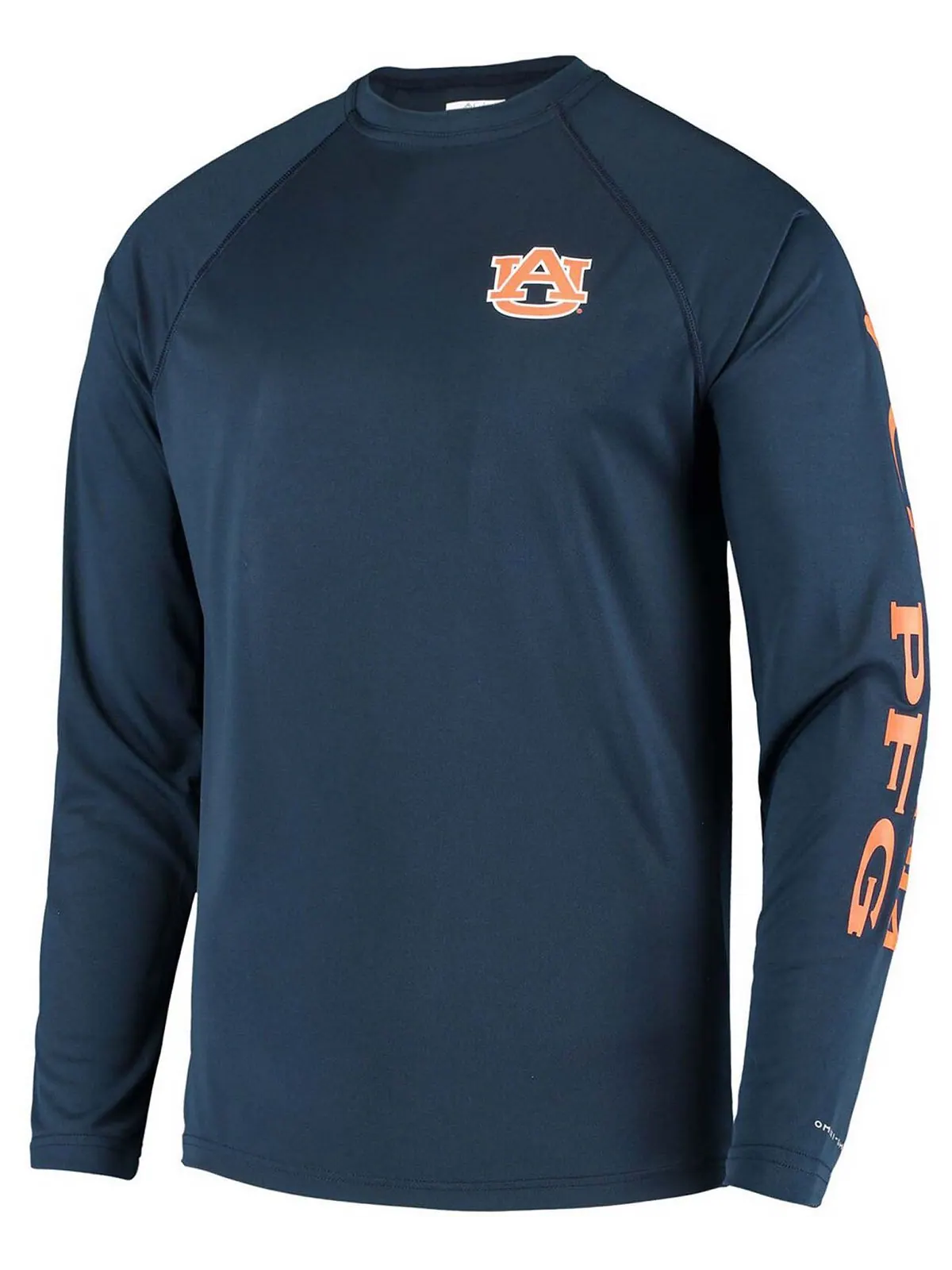 Мужская футболка с длинным рукавом pfg темно-синего цвета auburn tigers terminal tackle omni-shade — изображение 2 из 3