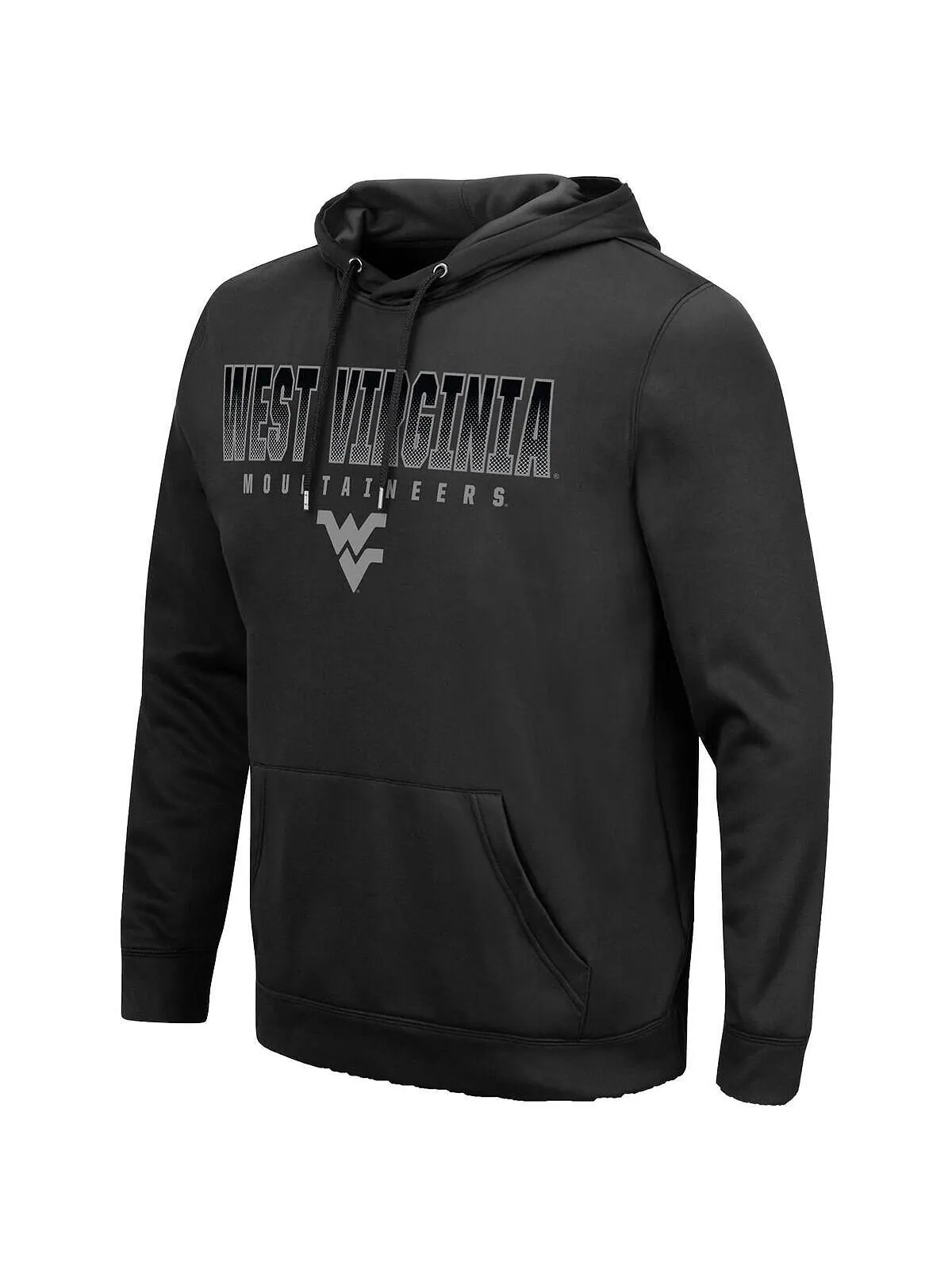 Мужская черная толстовка с капюшоном west virginia mountaineers blackout 3.0 pullover Colosseum — изображение 2 из 3, черный