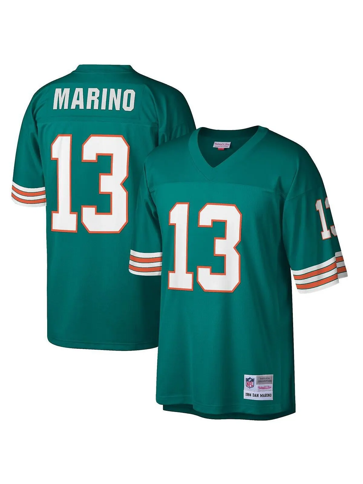 Мужская футболка dan marino aqua miami dolphins big and tall 1984 года, копия джерси для — изображение 1 из 4, голубой