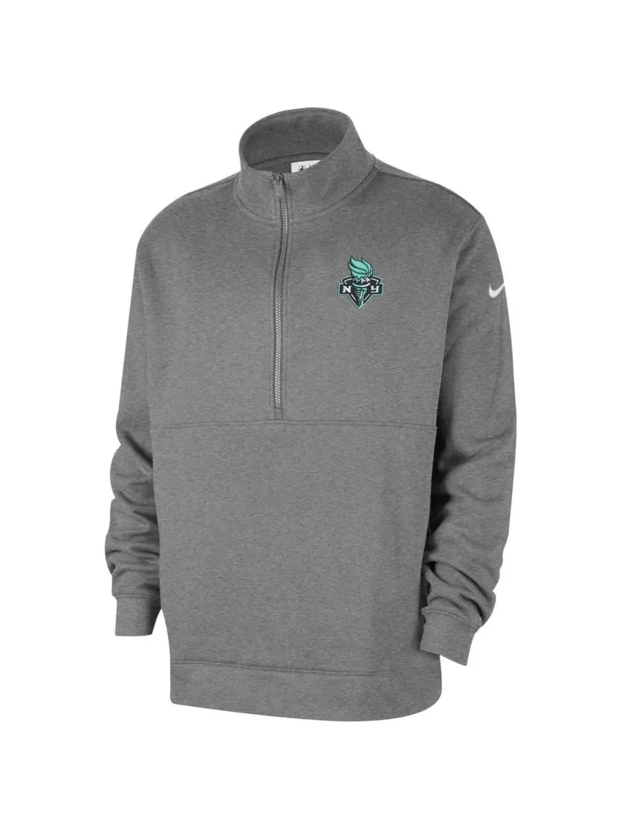 Мужской пуловер-худи с полузастежкой Nike New York Liberty React Club — изображение 2 из 3, серый