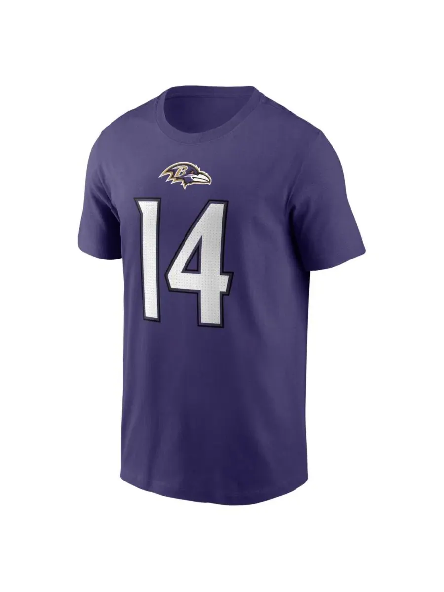 Футболка с именем и номером игрока Kyle Hamilton Baltimore Ravens Nike — изображение 2 из 3, фиолетовый