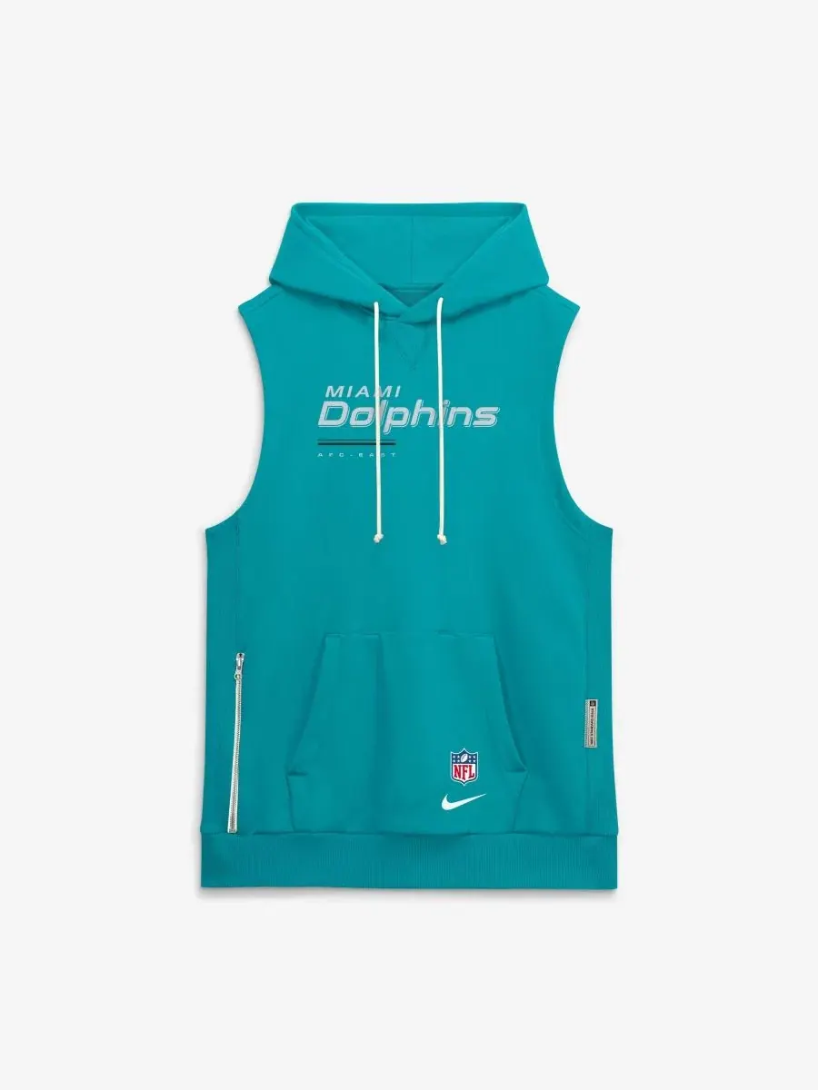 Безрукавка с капюшоном Miami Dolphins Nike — изображение 1 из 2, голубой