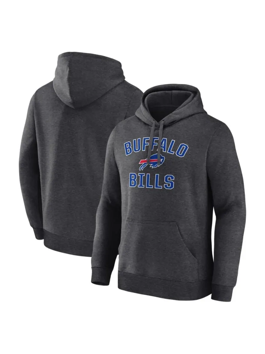 Худи с капюшоном с принтом Arch Victory Buffalo Bills Logo Athletic — изображение 1 из 3, темно-серый