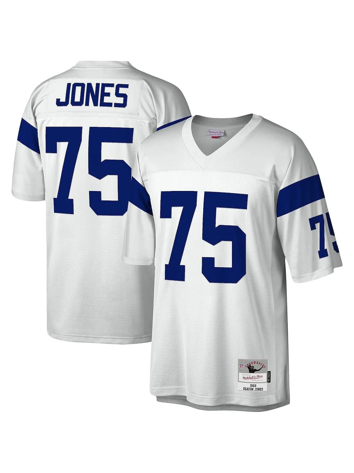 Футболка Mitchell & Ness Men's Deacon Jones White Los Angeles Rams — изображение 1 из 3, белый
