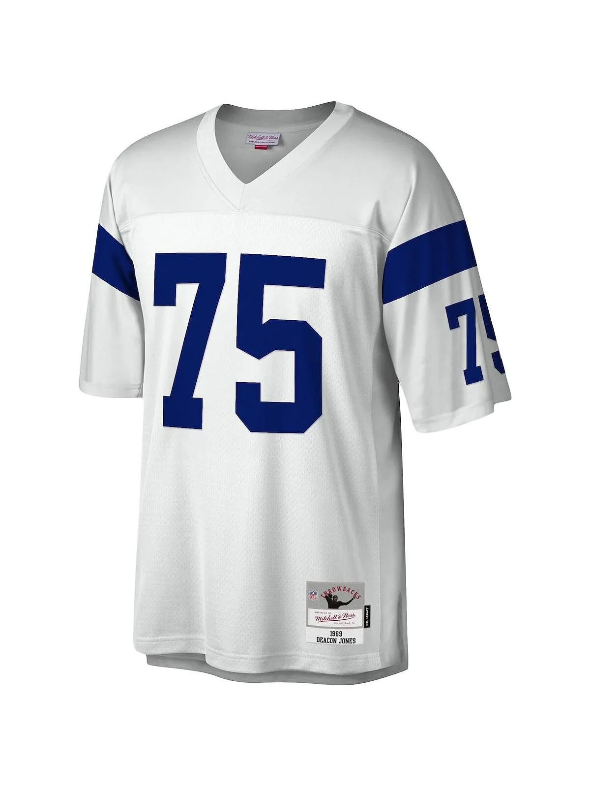 Футболка Mitchell & Ness Men's Deacon Jones White Los Angeles Rams — изображение 3 из 3, белый