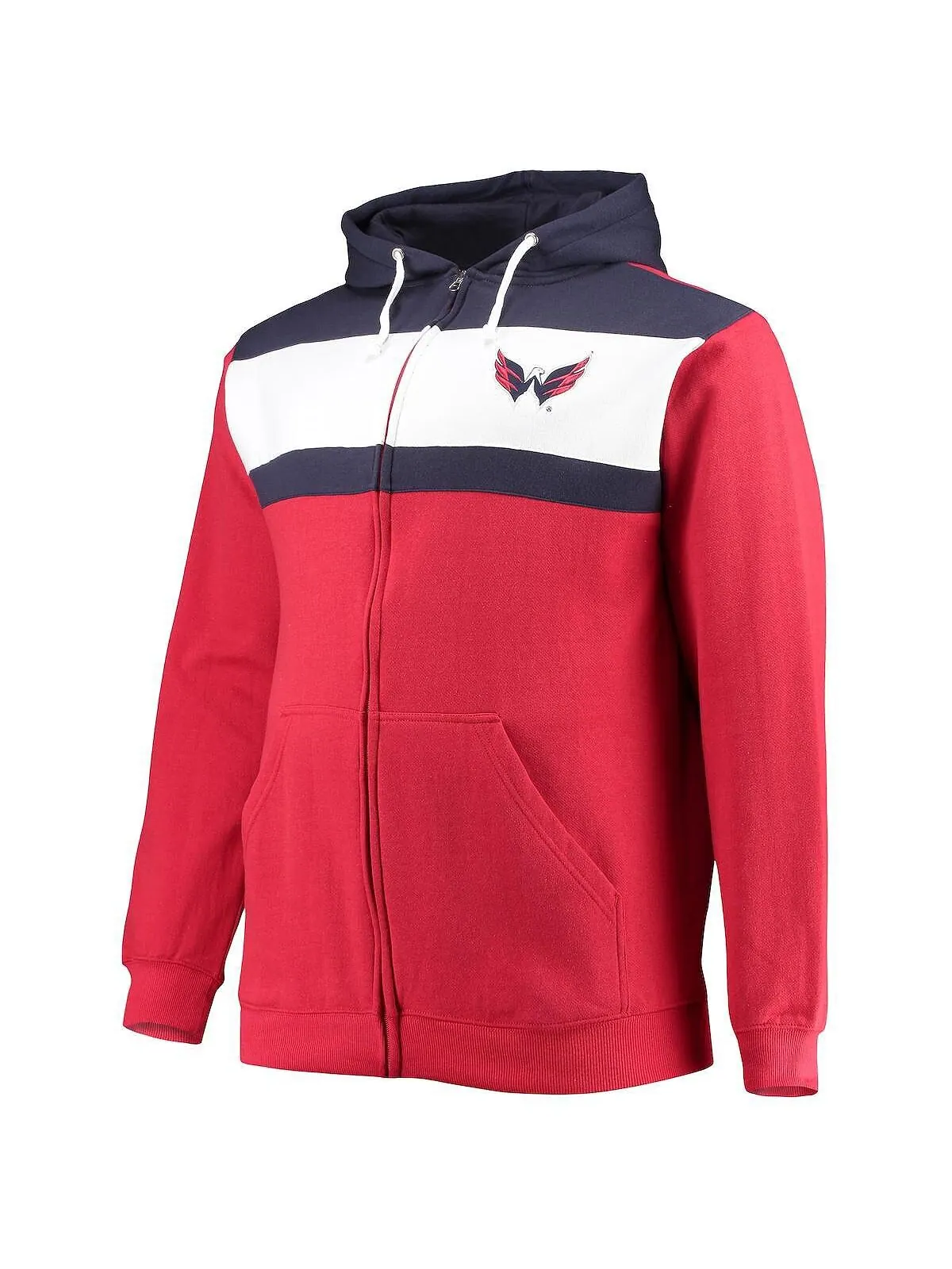 Мужская худи alexander ovechkin red washington capitals big and tall colorblock с молнией во всю — изображение 2 из 4