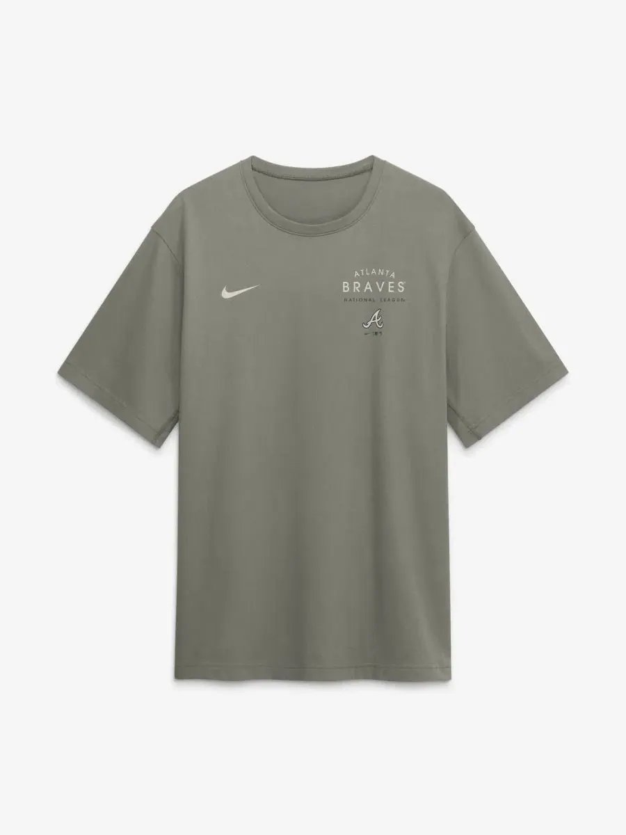 Футболка с коротким рукавом Dri-FIT с вентиляцией Nike Atlanta Braves Statement Primary — изображение 1 из 2, оливковый