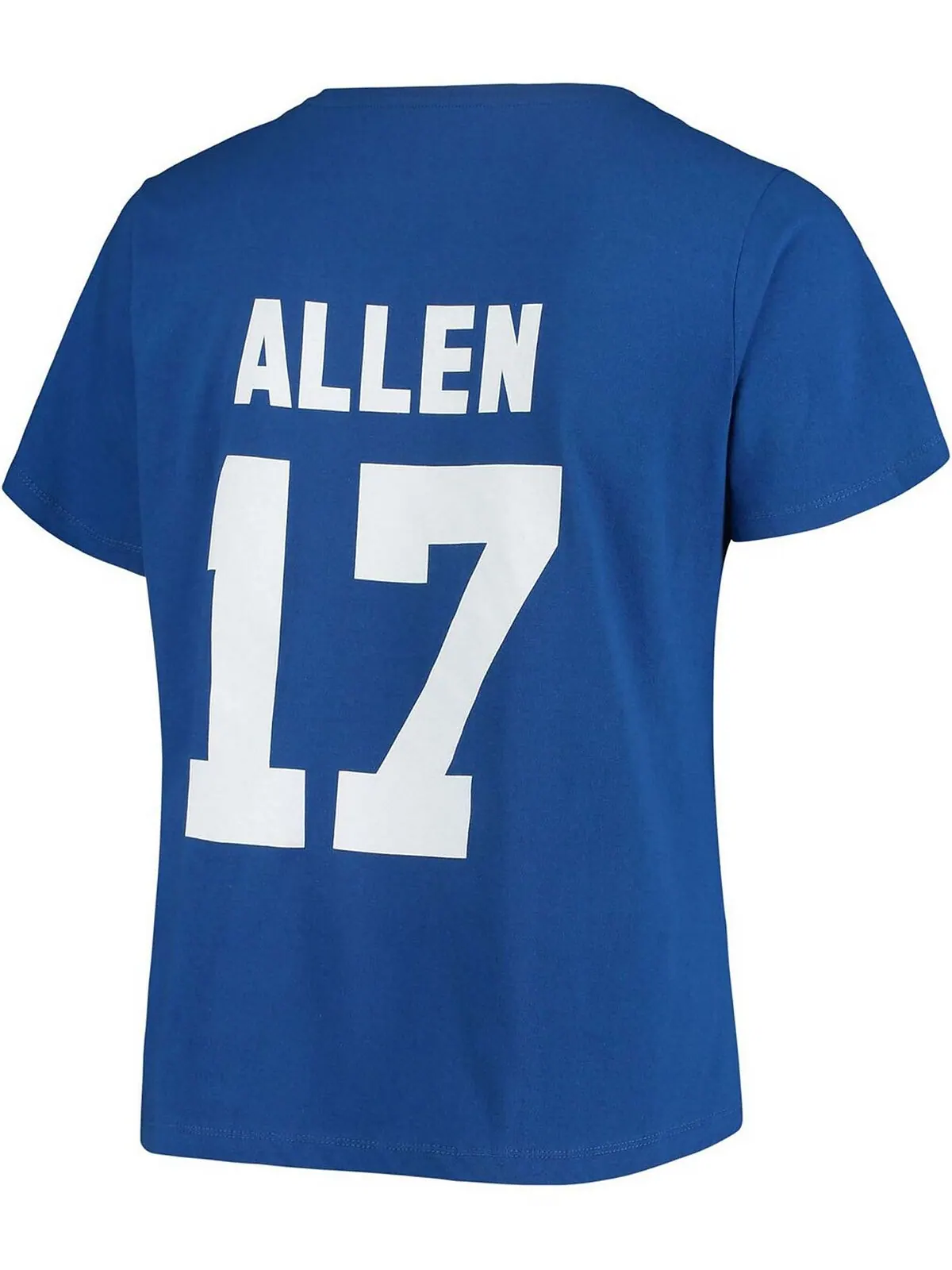 Женская футболка с v-образным вырезом имени и номера Josh Allen Royal Buffalo Bills Fanatics — изображение 3 из 3